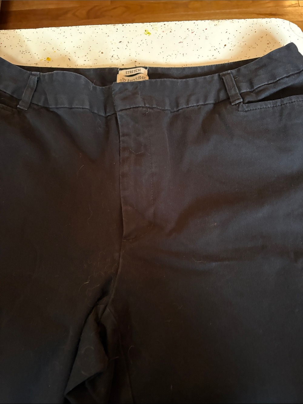 Stretch women’s pants from St. John’s Bay/black long straight legs